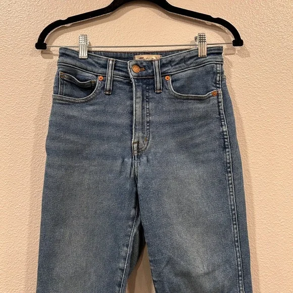 Madewell Curvy Stovepipe Jeans High Rise Straight Leg Medium Wash Blue 26 - Picture 3 of 13